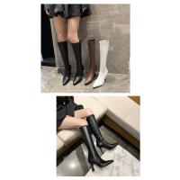 Botas De Tacón Alto Para Mujer, Botas Elásticas De Cabeza Cuadrada, Botas Delgadas De Tacón Súper Alto - details 2