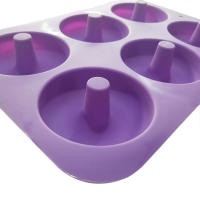 Molde de silicona antiadherente para hornear Donuts, herramienta de confitería para rosquillas de 6 cavidades, apta para lavavajillas, forma perfecta - details 5