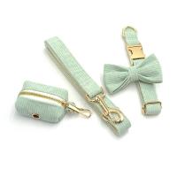 Collar pana verde menta gato, personalizado, antipérdida, para perros pequeños, medianos y grandes, suave, conjunto de correa - details 9