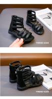 Sandalias Gladiador Niña, Zapatos Princesa con Banda Estrecha, Botas Romanas, Color Blanco y Negro, Verano 2022 - details 15
