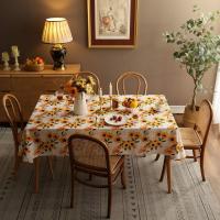 Primavera Suower mantel verano naranja ral lavable cocina mesa de comedor cubierta para pícnic al aire libre decoración del banquete de boda - details 2