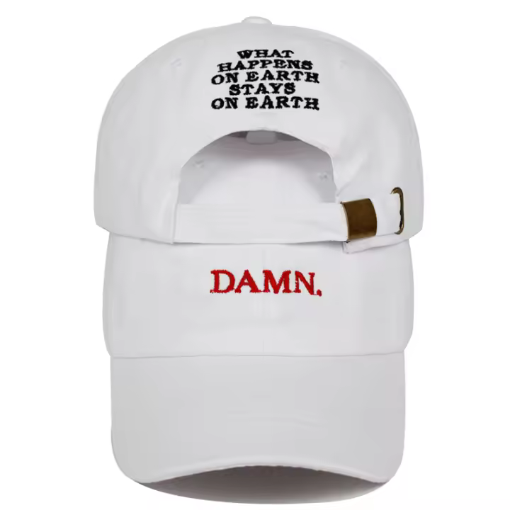 Gorras DAMN Embordadas de Tierra Gorra de Béisbol Hip Hop para Primavera-Verano Unisex - 1