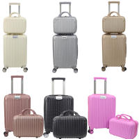 Maleta de avión de mano, equipaje de viaje, carrito de cabina ABS rígido, 4 ruedas con bolsa de aseo rígida juego 332151 cm - details 0