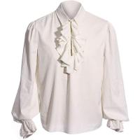 Camisa De Medieevalla Victoriana Renacentista Estilo Steampunk Con Volantes Para Hombres Ropa De Fantasía Tamaño Regular - details 2