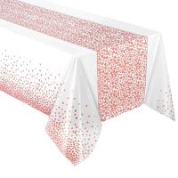 Mantel desechable de lunares pequeños, mantel PEVA impermeable grueso, ración para fiesta de cumpleaños y boda en casa, 54x108 pulgadas, 1 ud. - details 5