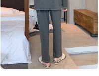 Pijamas con estampado a rayas para hombre, ropa de dormir de algodón peinado con cuello redondo, talla grande, a la moda, Y2k, otoño e invierno, 2024 - details 50