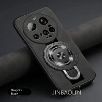 Para Xiaomi 15 ultra funda dura de piel de oveja con soporte de anillo funda protectora trasera para xiaomi 14 mi15 ultra 15 Pro 15ultra - details 1