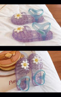 Sandalias de niña con flores, zapatos de gelatina tejida para bebé de 3 a 9 años - details 34