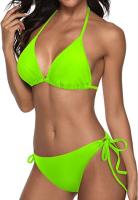 Traje de baño de vacaciones casual de bikini de tres puntos dividido para mujer profesional - details 14