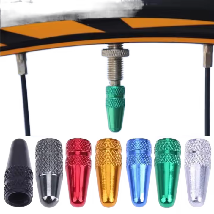 Protector de válvula para bicicleta, tapa de válvula de neumático Universal a prueba de polvo, tapa de válvula de neumático de rueda, tapa de válvula de neumático de bicicleta, tapas de válvula de aire para bicicleta - 1