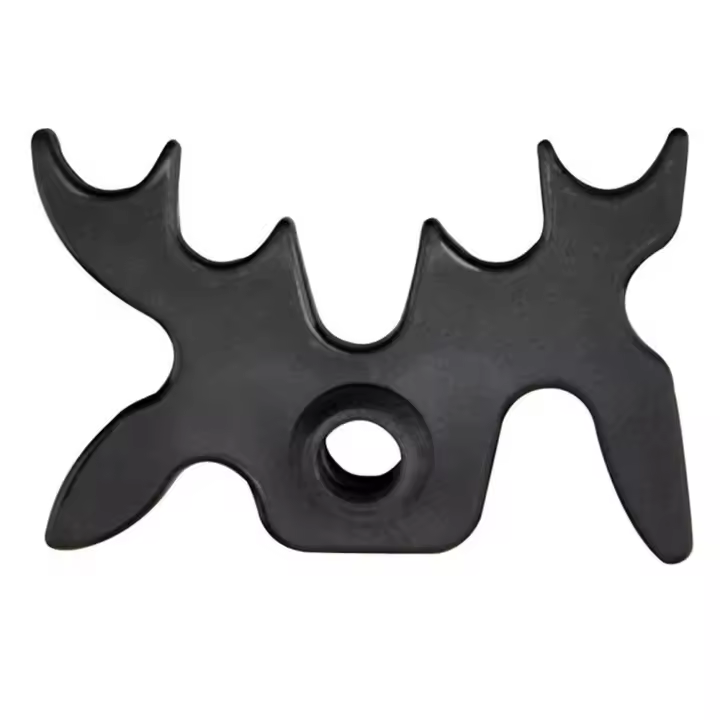 Soporte para poste de billar antideslizante negro con forma de Staghorn, soporte para varilla con astas, soporte para cabeza de puente, estante para tacos de billar, estante para billar - 1