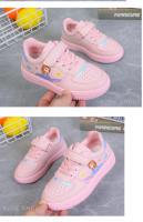 Zapatillas de deporte de cuero para niñas, zapatos de princesa para correr, zapatos deportivos casuales, zapatos de Velcro para niños - details 10