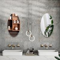 Organizedlife Espejo de baño montado en la pared, espejo ovalado sin marco, espejo de pared para baño, dormitorio, sala de estar, horizontal o vertical - details 7