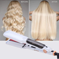 Liso Radiador de Cabello de Vapor Profesional Placa Ancha Estilo Cerámico Tourmalina - details 0
