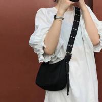 Bolso Hobo de nailon para mujer, bandolera informal de Color sólido, Estilo Vintage, a la moda - details 5