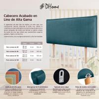 Cabecero de Lino Natural Liso con Ribete Cabezal Tapizado Cama Dormitorio Moderno Top Trending (Beige, 160cm (Camas 150/160)) - details 4