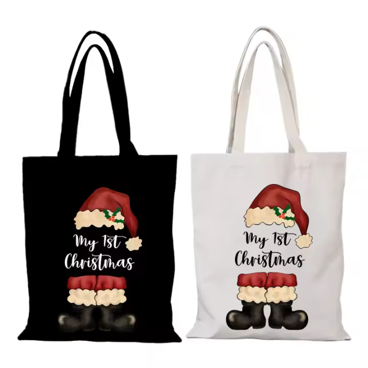 Bolso de Lona Ecológico Bolso de Mano de Navidad con Estampado de Anime - 1