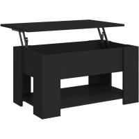 Mesa de centro, mesa auxiliar, consola lateral, salón, sofá, sala de estar, cafetería, muebles, mobiliario, madera contrachapada blanca, 79x49x41 cm - details 16
