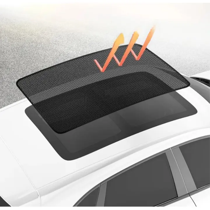 Cortina De Sol Para Techo Solar Panorámico De Coche Protección Y Aislamiento Térmico Red Mosquitera Ventana De Pared Del Coche Material Sintético - 1