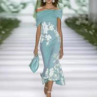 Vestido Largo para Mujer 2025 Miravia Estampado Elegante para Oficina/Fiesta - details 5