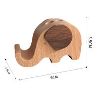 Portalápices de elefante de madera para mujer, soporte para teléfono, decoración de escritorio, regalos para elefante - details 3