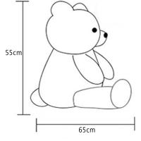 Oso de Peluche Gigante XXL Grande de Peluche de Animales de Peluche de Juguete para Niños y Novias (110 cm, Gris) - details 1