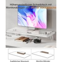 Escritorio de Pié Ajustable en Altura 120x60cm Monitoreo Incluido Armario de Almacenamiento para Hogar y Oficina - details 29