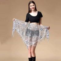 Nuevo pañuelo con nalgas elásticas, borlas largas, lentejuelas triangulares, cinturón de escenario de tercer nivel para danza del vientre, accesorios para chal, - details 4