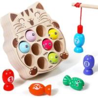 Juego de Pesca de Madera Montessori para Niños Pequeños Actividad de Coordinación Visual para Edificación Prescolar - details 5