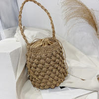 Bolso de hombro hecho a mano para mujer, bolsa de playa con diseño tejido de paja, Bolso pequeño de viaje - details 12