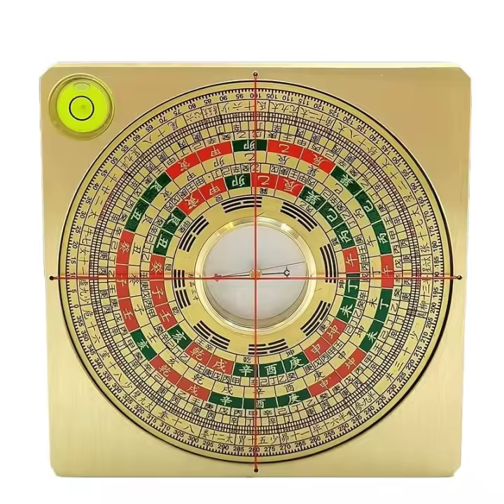 Brújula de cobre puro de 5 pulgadas, 3 pulgadas, 2 pulgadas, disco triple completo de feng shui de alta precisión, suministros religiosos, Luo Geng - 1