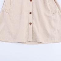 Ropa de mujer europea y americana con mini vestido de mezcla de lino con cinturón - details 11