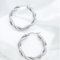Pendientes de Aro en Plata de Ley 925, para Mujer, sencillos,Regalos originales para mujer - details 5