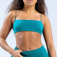 Nuevo sujetador de tiras de tacto suave sin costuras de LICRA para mujer, ropa interior deportiva transpirable elástica para Fitness, ropa interior deportiva de ocio - details 2