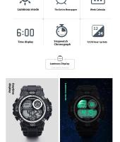 SHUNWAY 【 】 Shengwei Reloj electrónico luminoso para estudiantes deportivos impermeables multifuncionales para exteriores para hombres - details 3