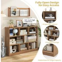 Estantería Infantil con 5 Compartimentos Abiertos, Librería para Juguetes y Libros de Niños, Armario Bajo con Patas Antideslizantes, Estante para Exhibición (111 x 30 x 61,5 cm, Natural) - details 33