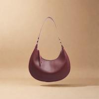 Bolso de hombro de media luna de cuero PU para ocio, bolso Retro Vintage de Color sólido para axila, bolso de media luna, bolso para axila para mujer - details 9