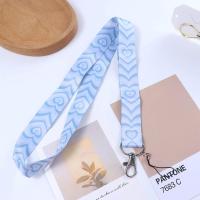 Llavero con cinta para correas, correa para teléfono móvil, soporte para etiqueta de nombre, cordón de corazón, correa para el cuello de amor, soporte para insignia, tarjeta de identificación, cuerda para colgar - details 11
