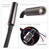 Aplique de pared Lmap, lámpara de dormitorio de 3W, interruptor de encendido/apagado, blanco, plateado, negro, Flexible, cuello de cisne, luces de lectura de cabecera para el hogar - details 11