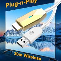 Cable extensor inalámbrico Compatible con HDMI, transmisor y receptor de Audio y Video, adaptador de pantalla para cámara y PC, 5G, 30M, blanco - details 6