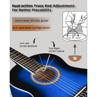 Kit de Iniciación para Guitarra Clásica 4/4 39" con Soporte de Pared con Ganchos, Diapasón, Afinador, Funda, Paño de Pulir 6 Cuerdas de Nylon, Negro - details 22