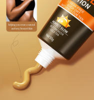 SADOER loción autobronceadora crema bronceadora para cara cuerpo cuello tono de piel profundo bloqueador de protector solar hidratante - details 7