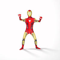 Trajes infantiles Avengers 4: Body ajustado de Iron Man de batalla + Disfraz de Capitán América para cosplay - details 1