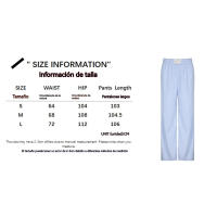 BUNO-Pantalones de encaje a rayas para mujer, Pantalones rectos de pierna ancha con cintura elástica y cordón, ropa de calle holgada para primavera y verano, pantalones de chándal informales - details 0
