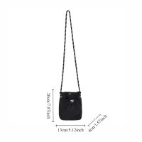 Bolso para teléfono con cordón de estilo coreano, bolso de mano de gran capacidad, bolso de nailon suave ligero, bolso de hombro con diseño de nicho de Color sólido - details 1