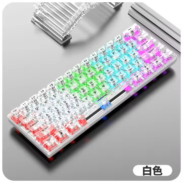 Teclado mecánico con cable K30 transparente intercambiable en caliente - 1