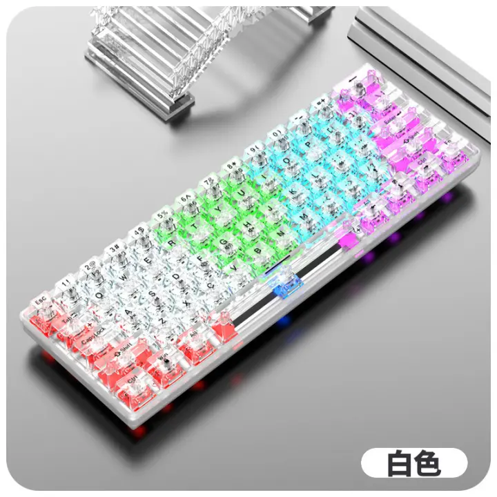 Teclado mecánico con cable K30 transparente intercambiable en caliente - 1