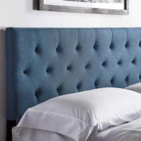 Cabecero tapizado – Cabecero de cama doble – Altura ajustable de 85 a 115 cm, capitoné de diamantes, perla/blanco - details 10