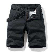 Pantalones cortos de algodón tácticos lisos informales de verano para hombre, pantalones cortos transpirables para correr al aire libre para hombre - details 5
