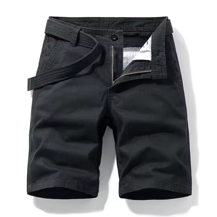 Pantalones cortos de algodón tácticos lisos informales de verano para hombre, pantalones cortos transpirables para correr al aire libre para hombre - 1